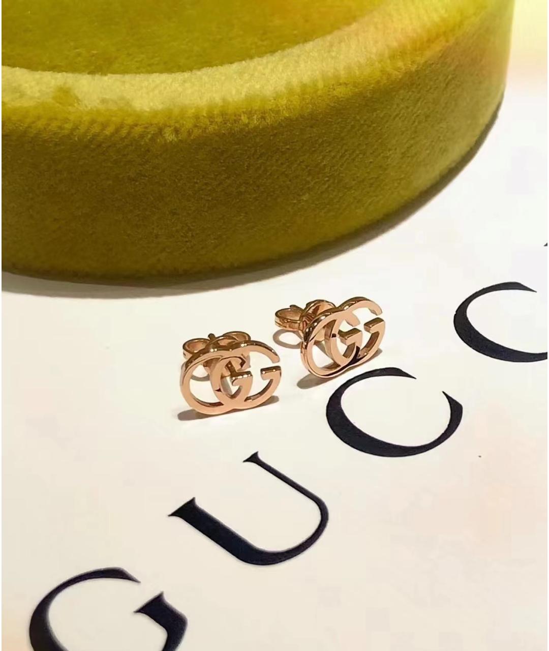 GUCCI Золотые серьги из желтого золота, фото 3