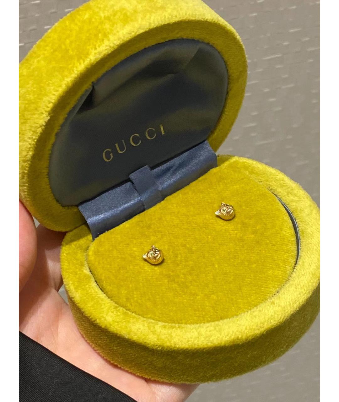 GUCCI Золотые серьги из желтого золота, фото 7