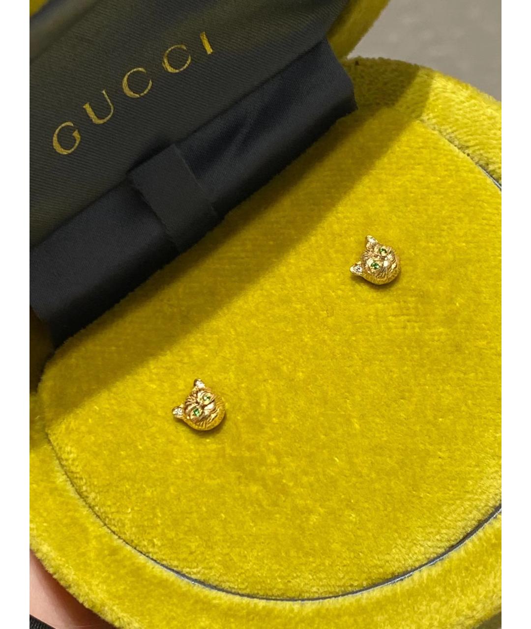 GUCCI Золотые серьги из желтого золота, фото 2