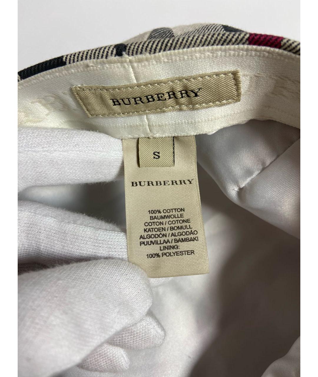 BURBERRY Бежевая хлопковая кепка, фото 7