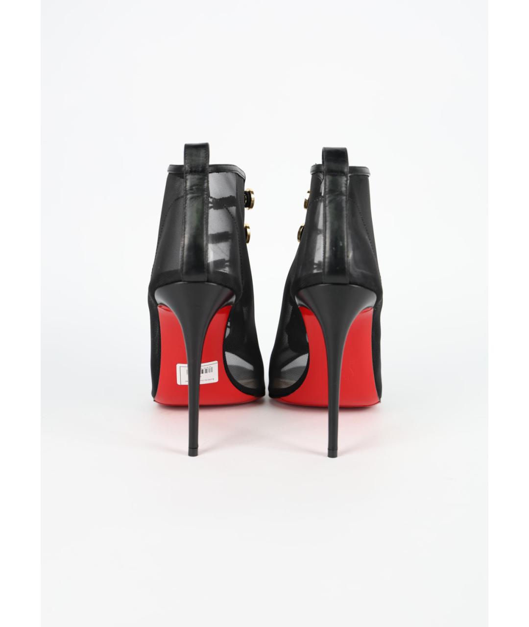 CHRISTIAN LOUBOUTIN Черные текстильные ботильоны, фото 4