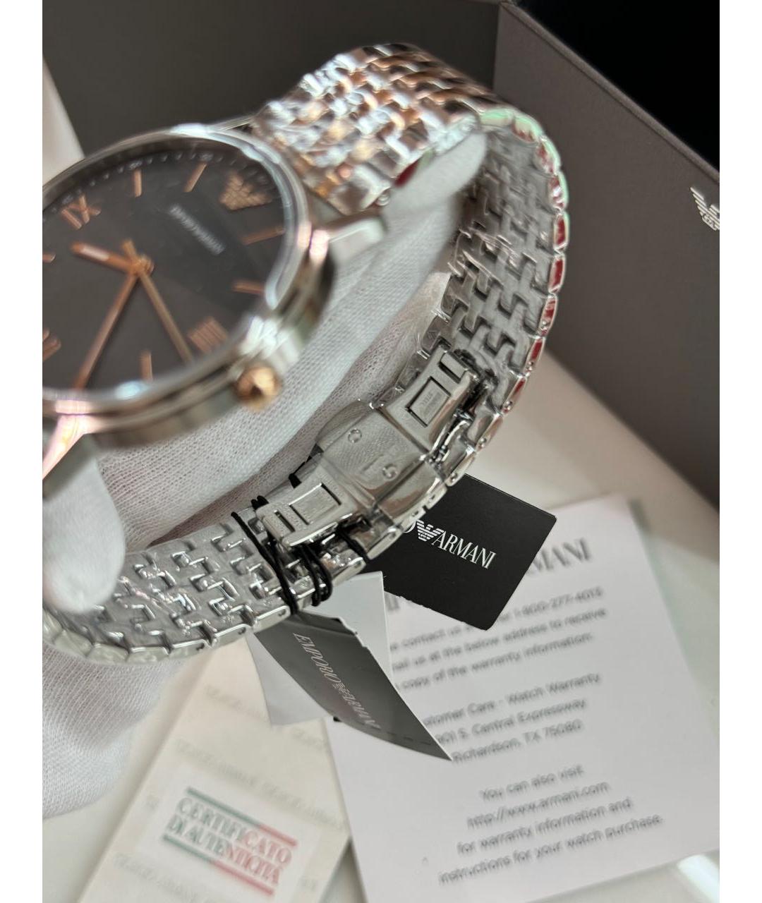 EMPORIO ARMANI Серебряные стальные часы, фото 6