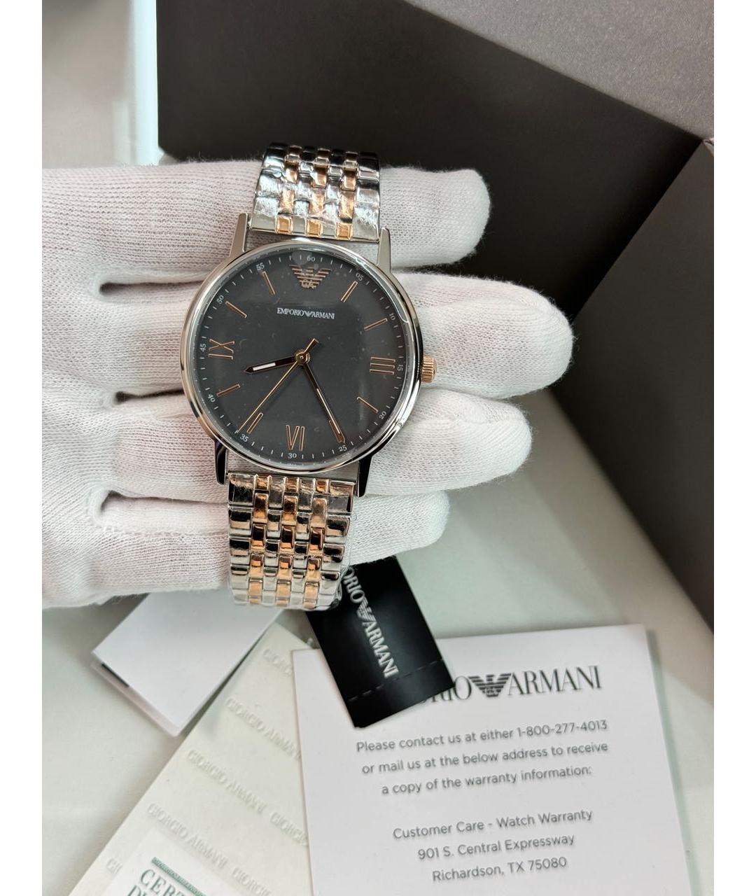 EMPORIO ARMANI Серебряные стальные часы, фото 5