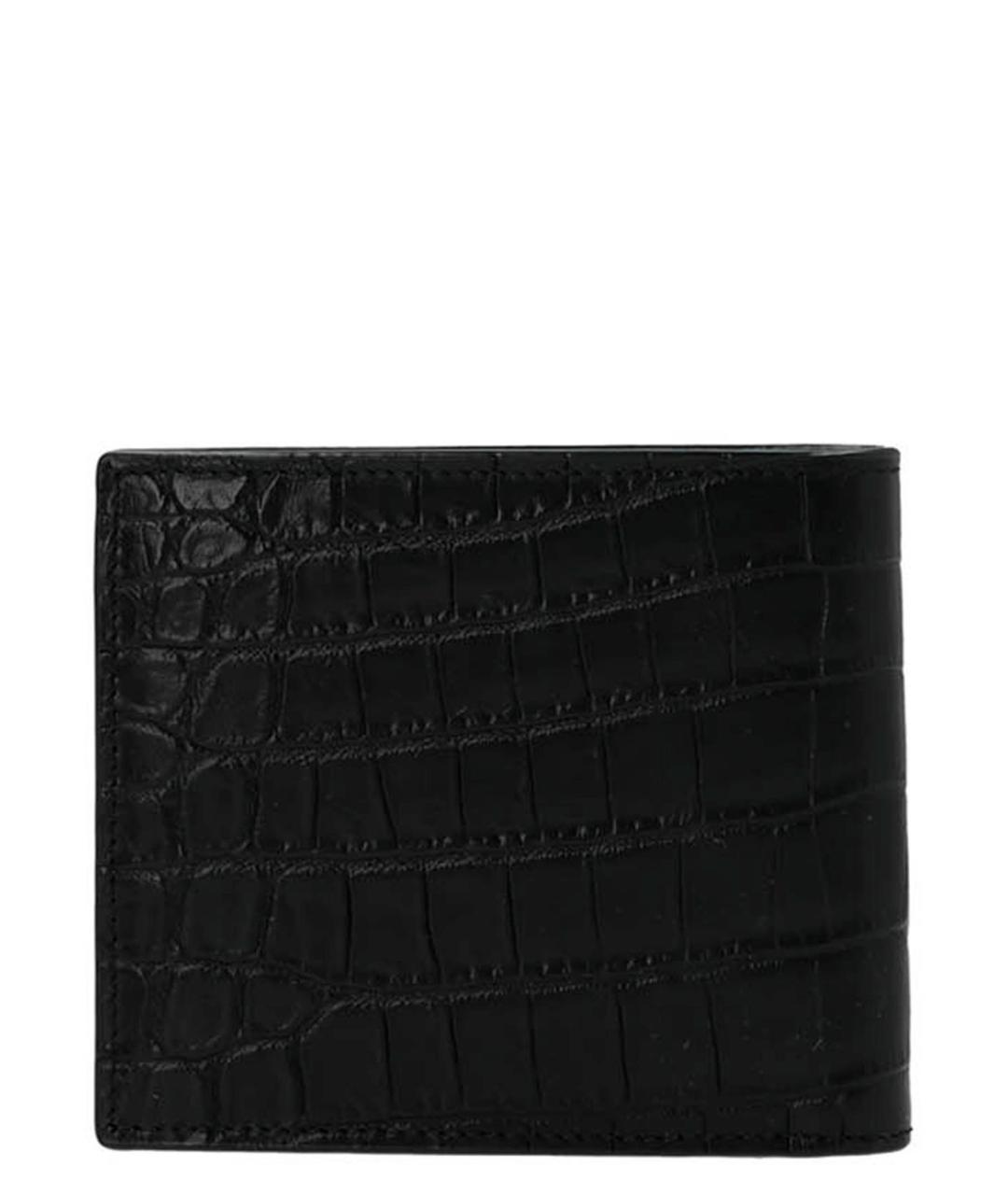 SAINT LAURENT Черный кожаный кошелек, фото 2