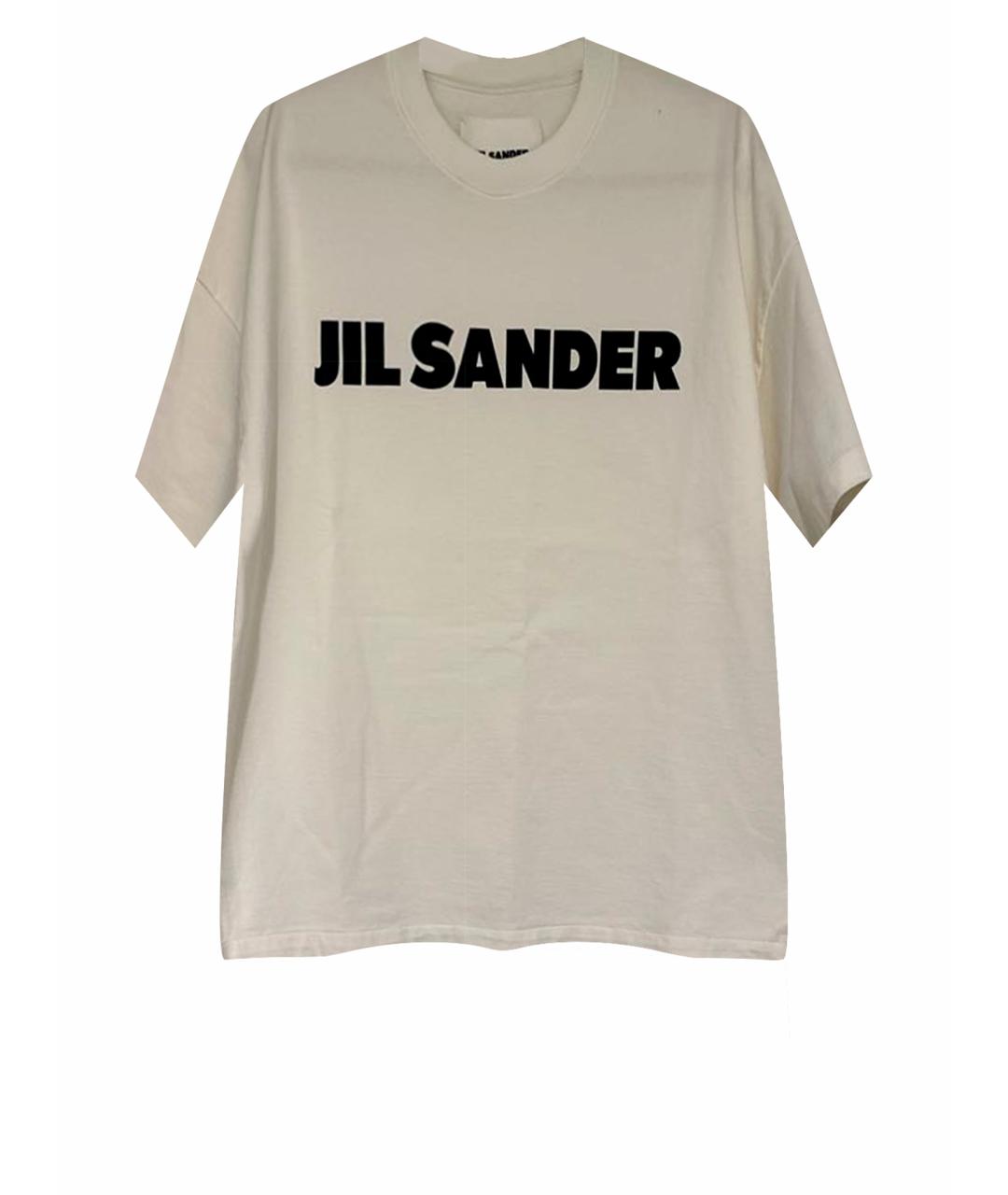 JIL SANDER Белая хлопковая футболка, фото 1