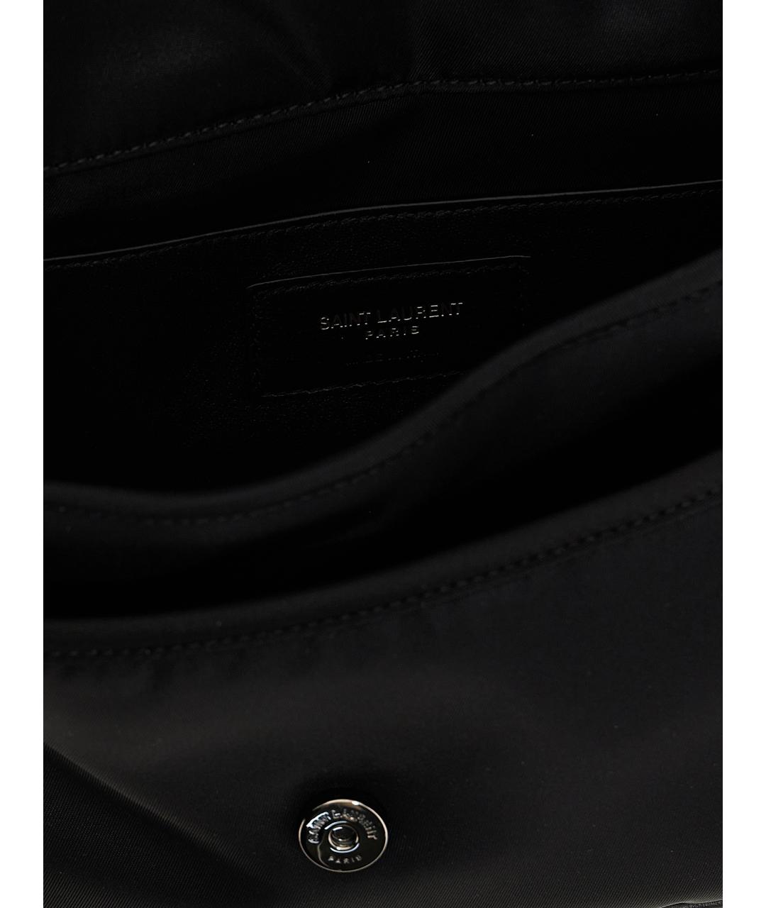 SAINT LAURENT Черная синтетическая сумка на плечо, фото 4