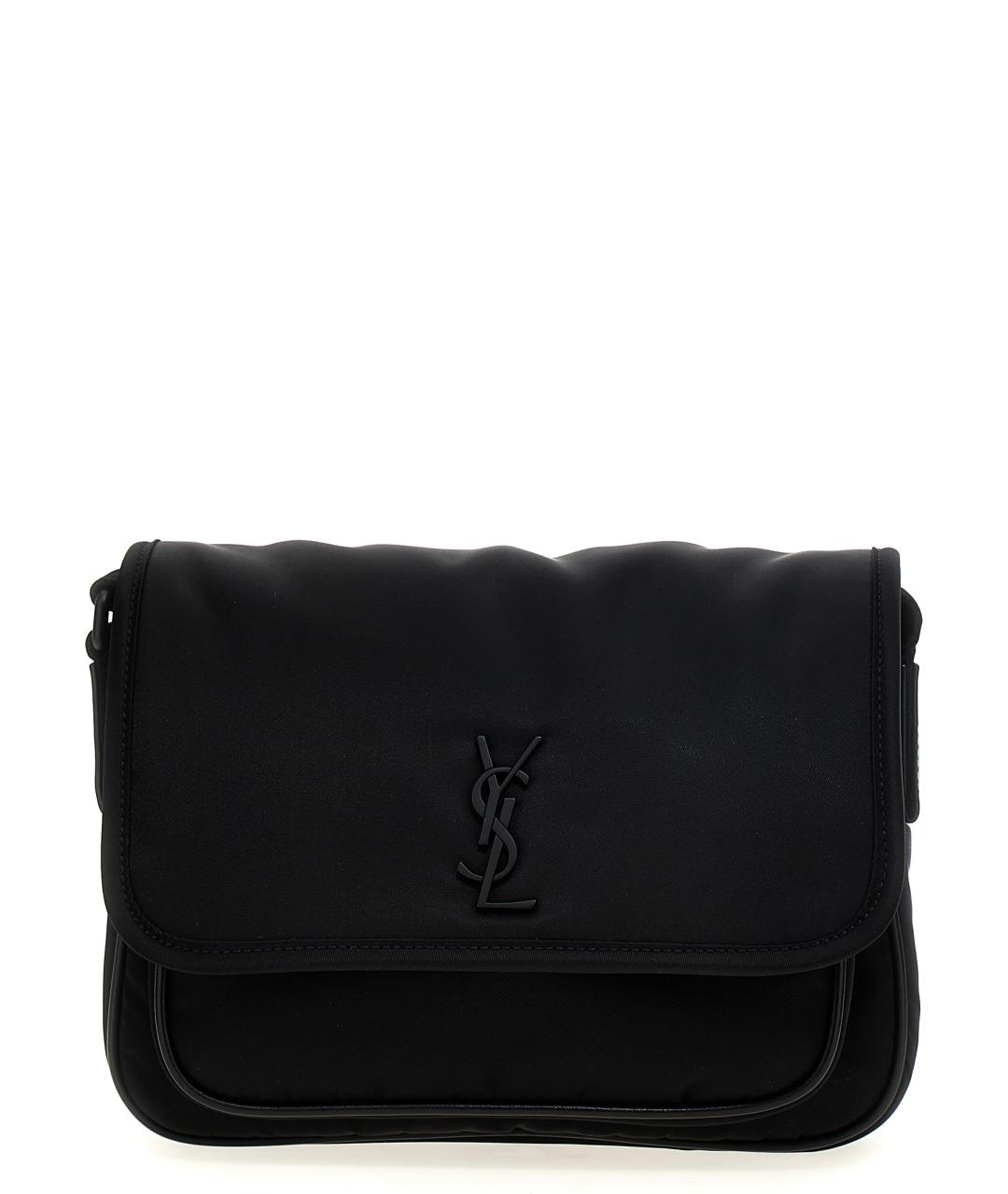 SAINT LAURENT Черная синтетическая сумка на плечо, фото 1