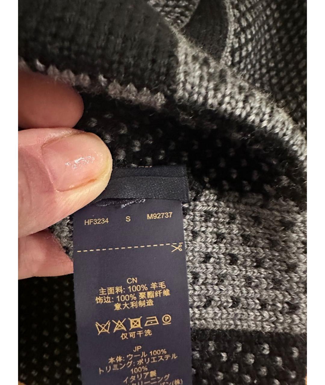 LOUIS VUITTON Серая шерстяная шапка, фото 5