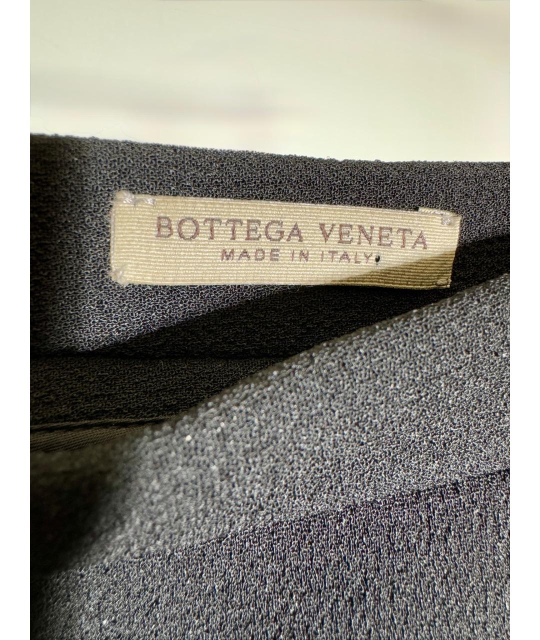 BOTTEGA VENETA Черная ацетатная юбка миди, фото 4