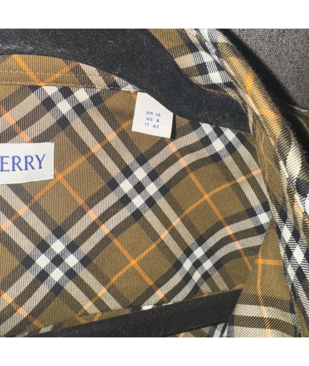 BURBERRY Хаки хлопковая рубашка, фото 6