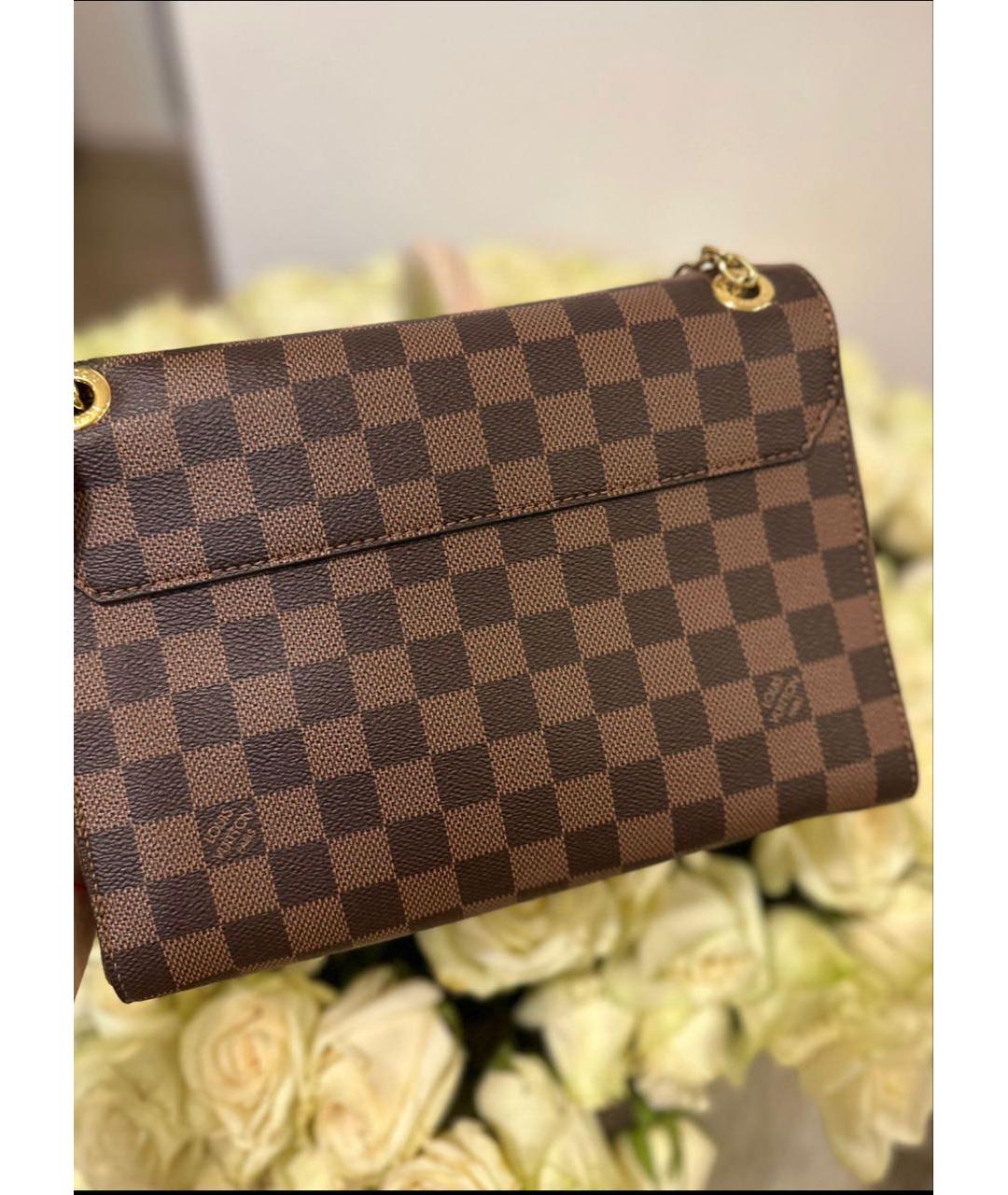 LOUIS VUITTON Коричневая кожаная сумка через плечо, фото 2