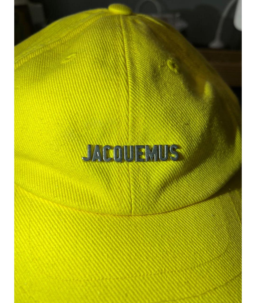 JACQUEMUS Желтая хлопковая кепка, фото 2