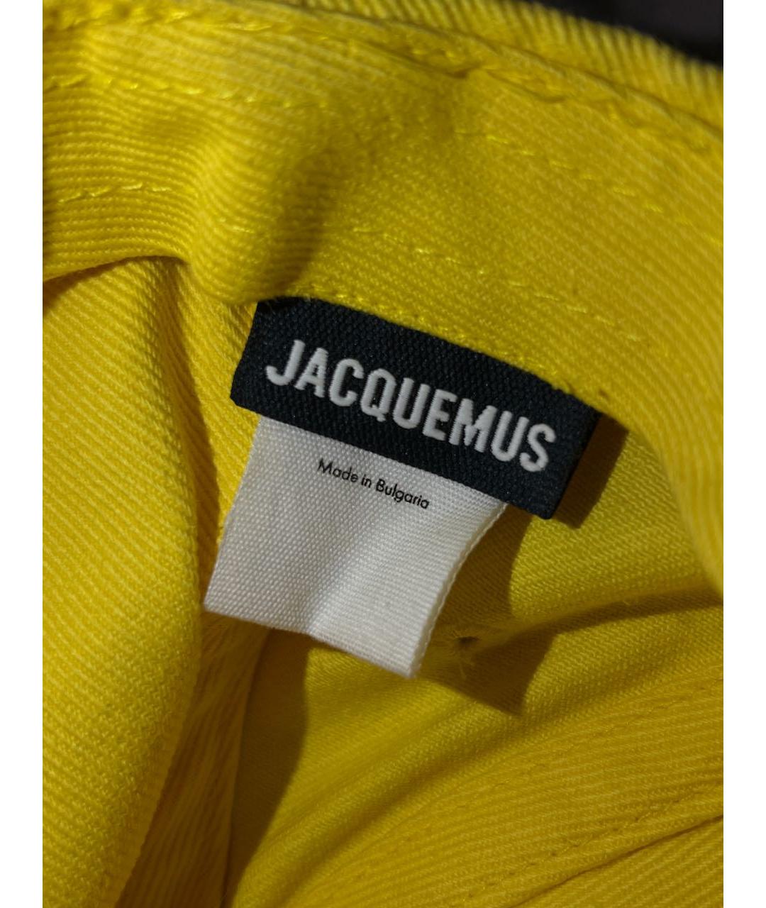 JACQUEMUS Желтая хлопковая кепка, фото 4