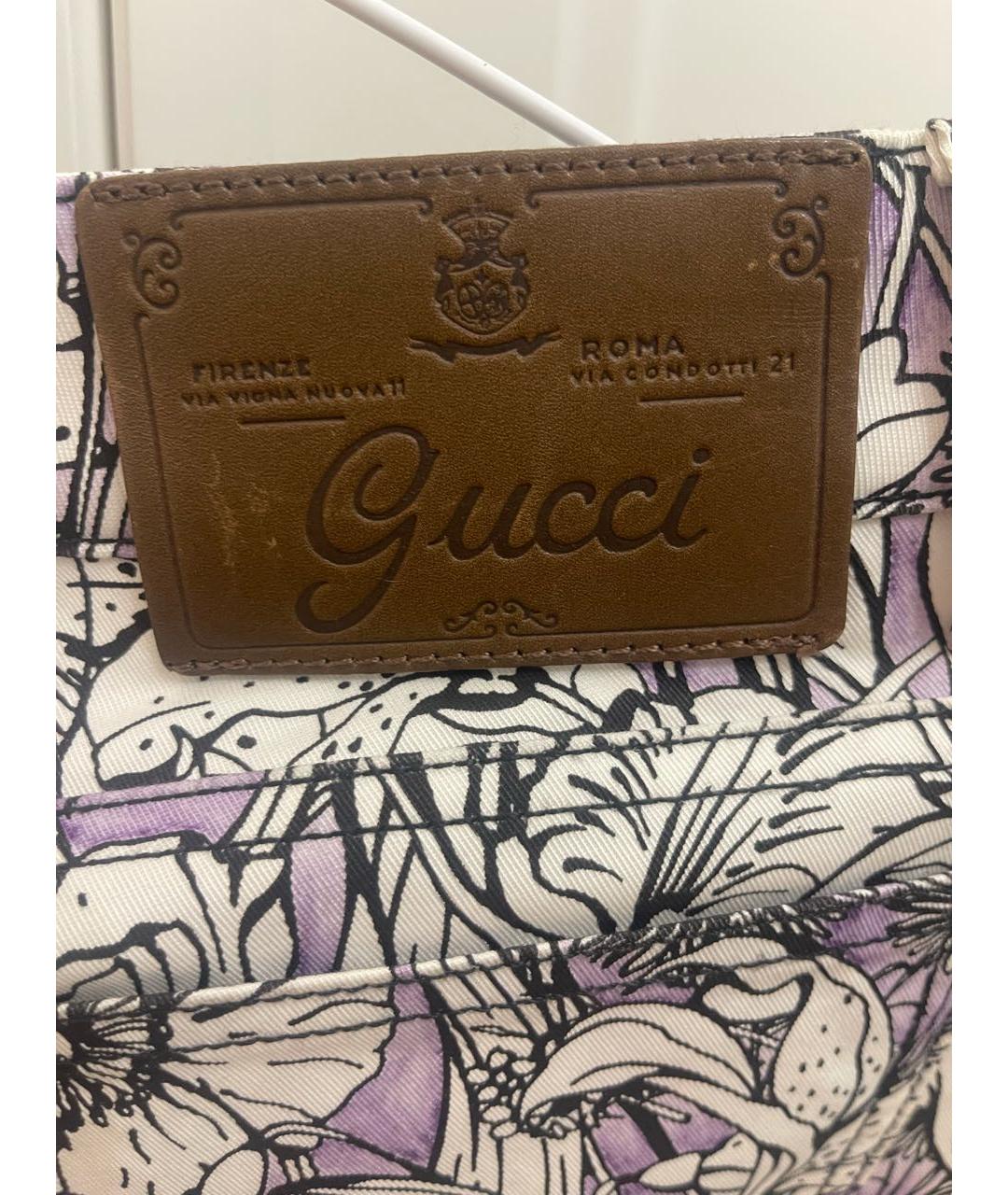 GUCCI Мульти хлопко-эластановые джинсы слим, фото 4