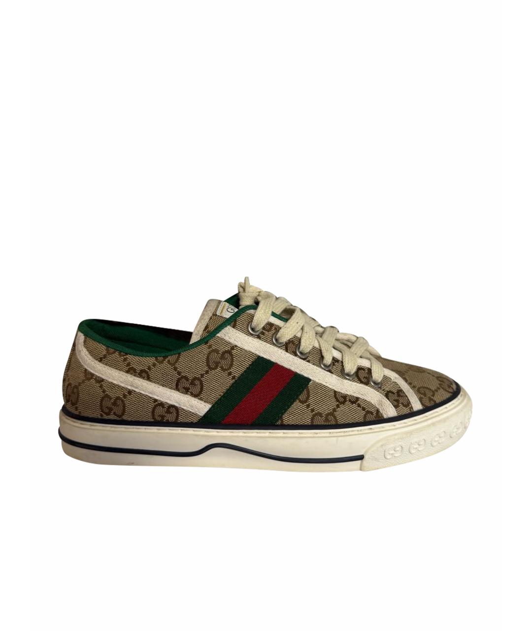 GUCCI Мульти текстильные кеды, фото 1