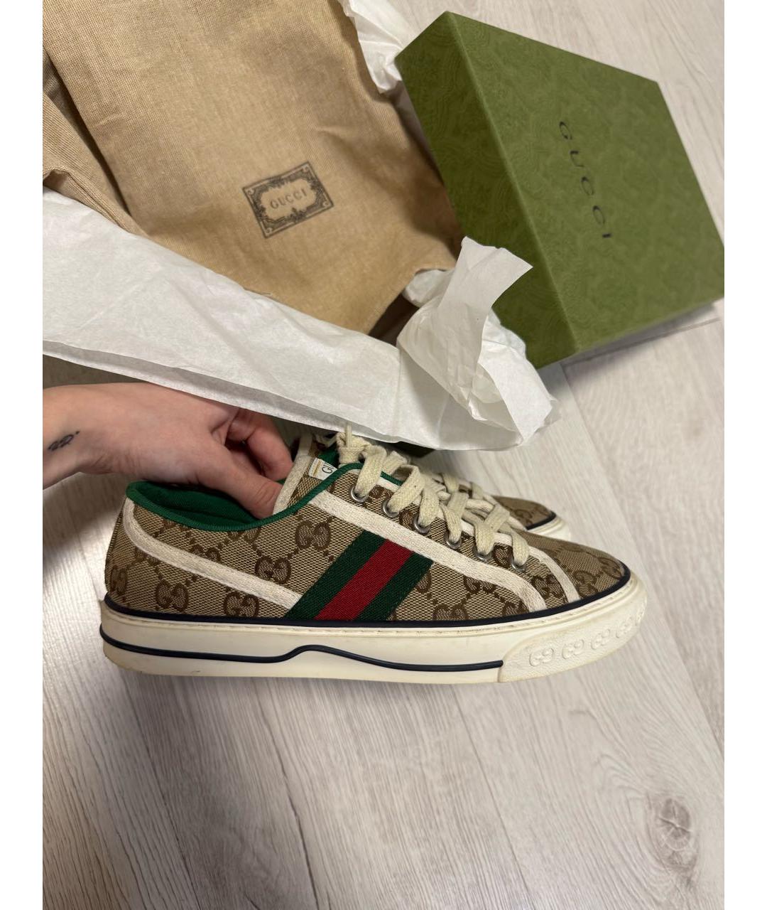 GUCCI Мульти текстильные кеды, фото 6