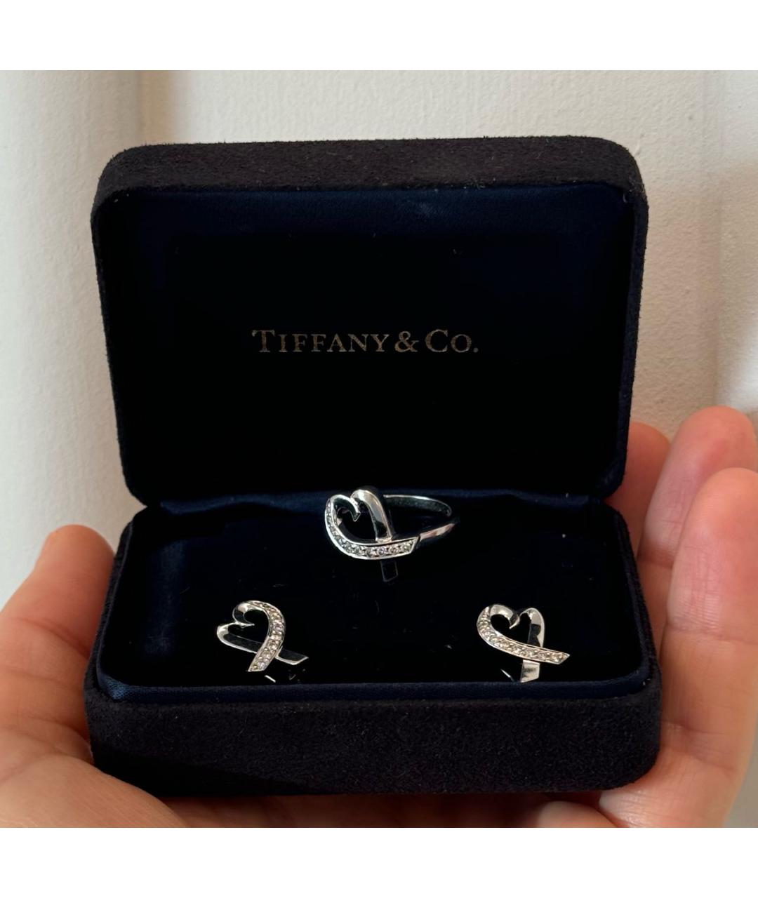 TIFFANY&CO Серый комплект из белого золота, фото 9