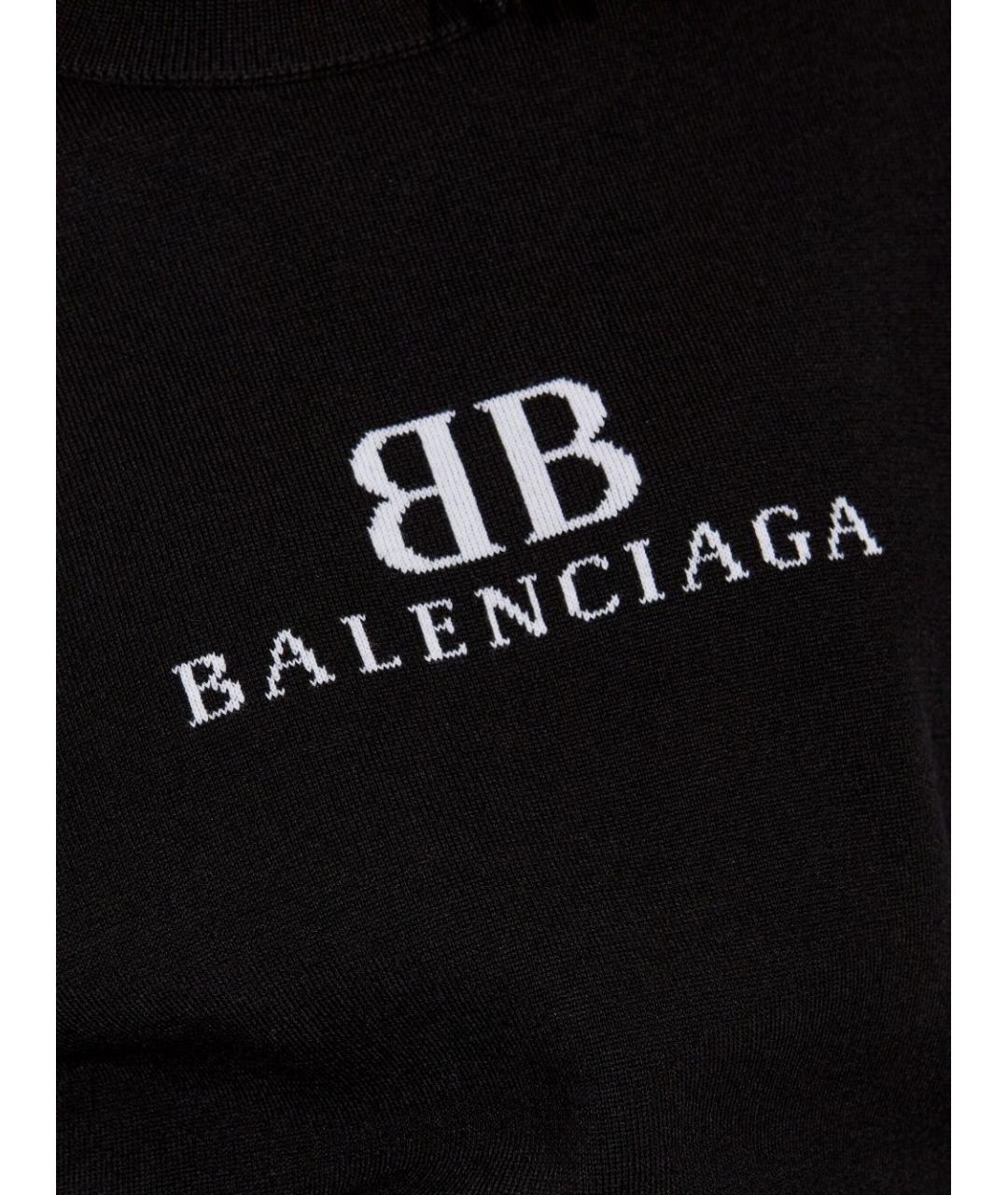 BALENCIAGA Черный шерстяной джемпер / свитер, фото 4