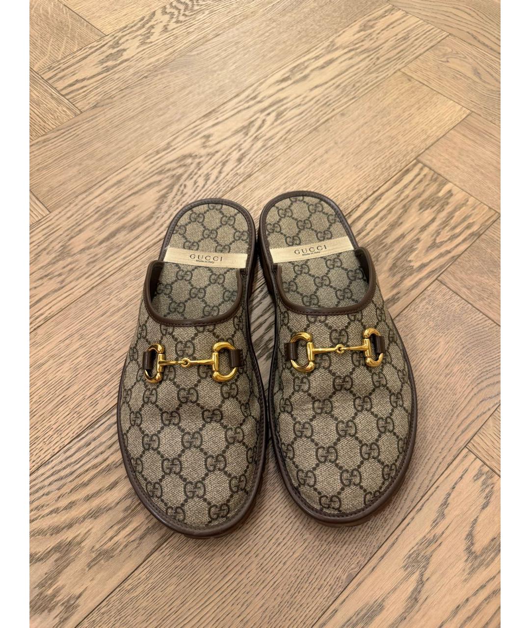 GUCCI Текстильные шлепанцы, фото 2