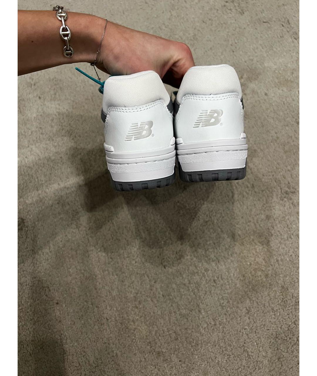 NEW BALANCE Белые кеды из искусственной кожи, фото 4