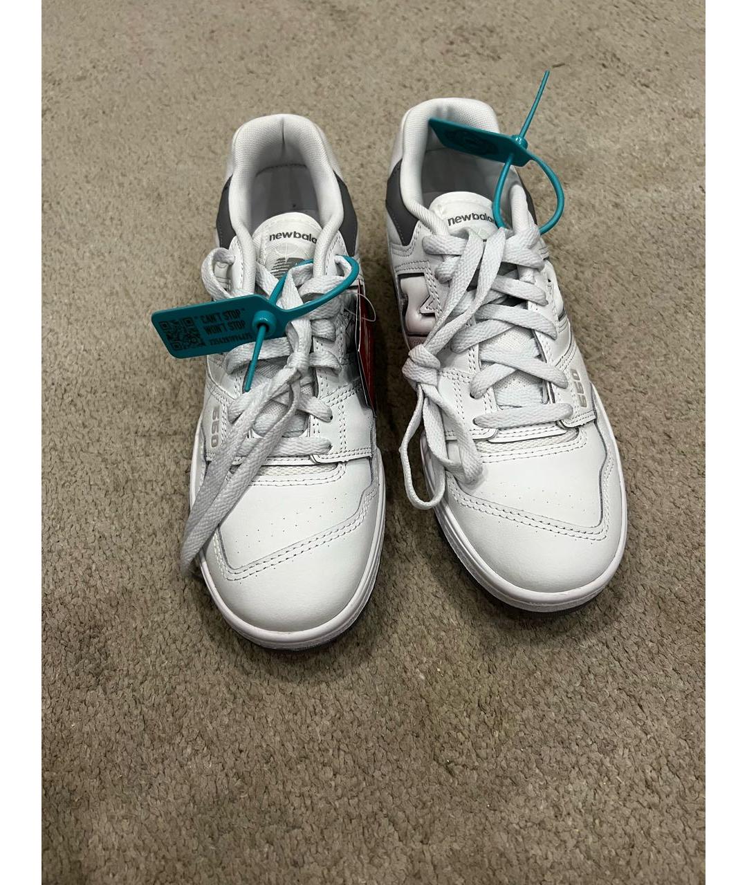 NEW BALANCE Белые кеды из искусственной кожи, фото 3