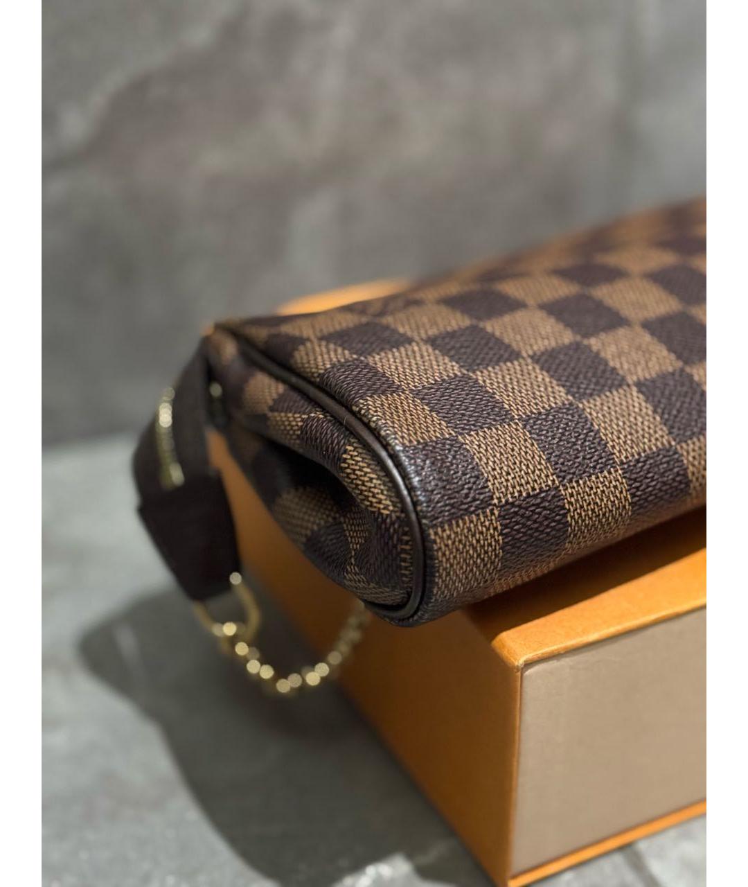 LOUIS VUITTON Коричневая кожаная сумка через плечо, фото 4