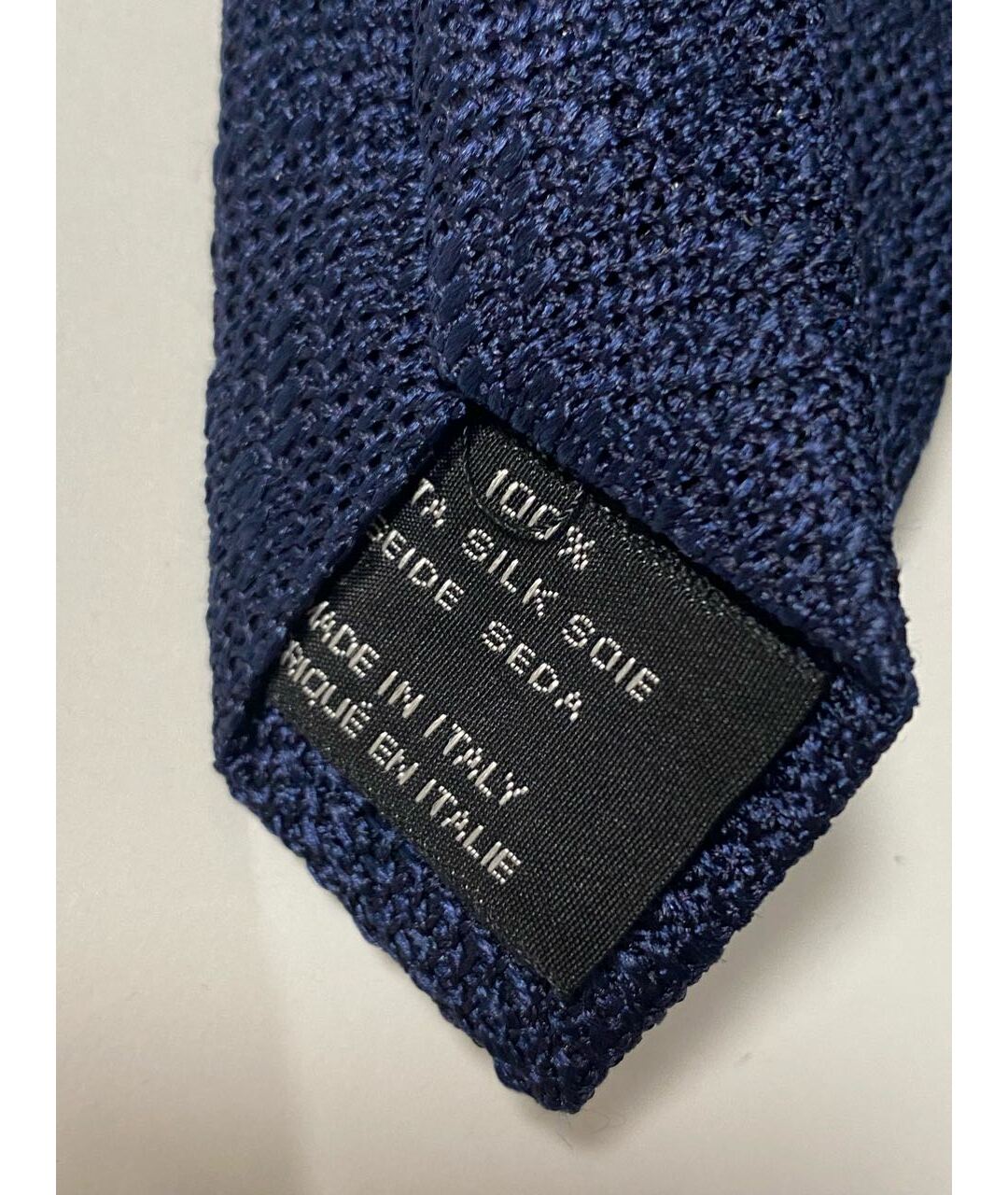TOM FORD Темно-синий шелковый галстук, фото 5