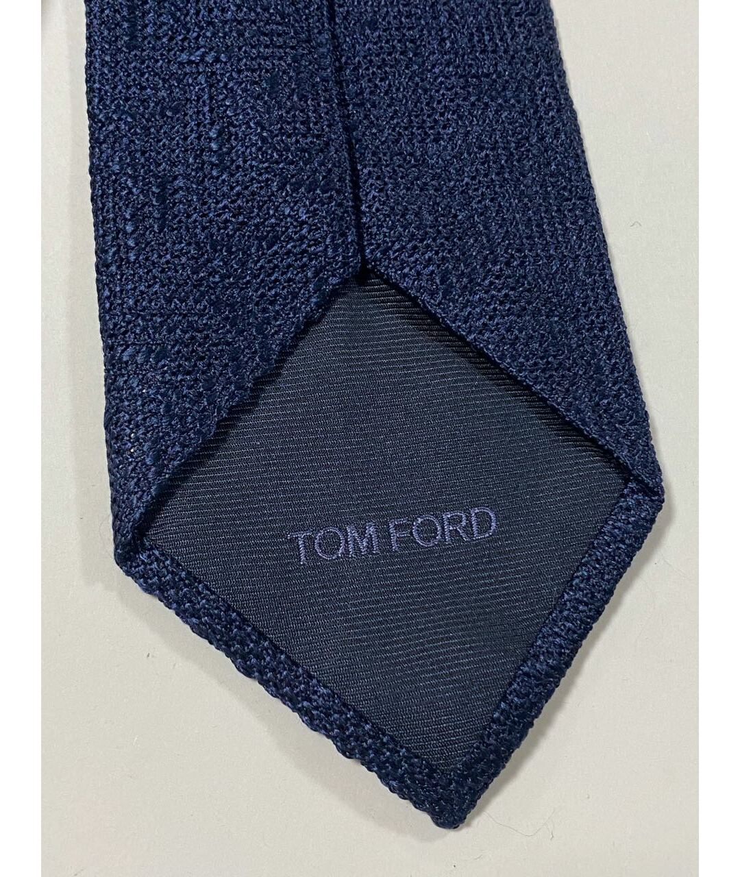 TOM FORD Темно-синий шелковый галстук, фото 6