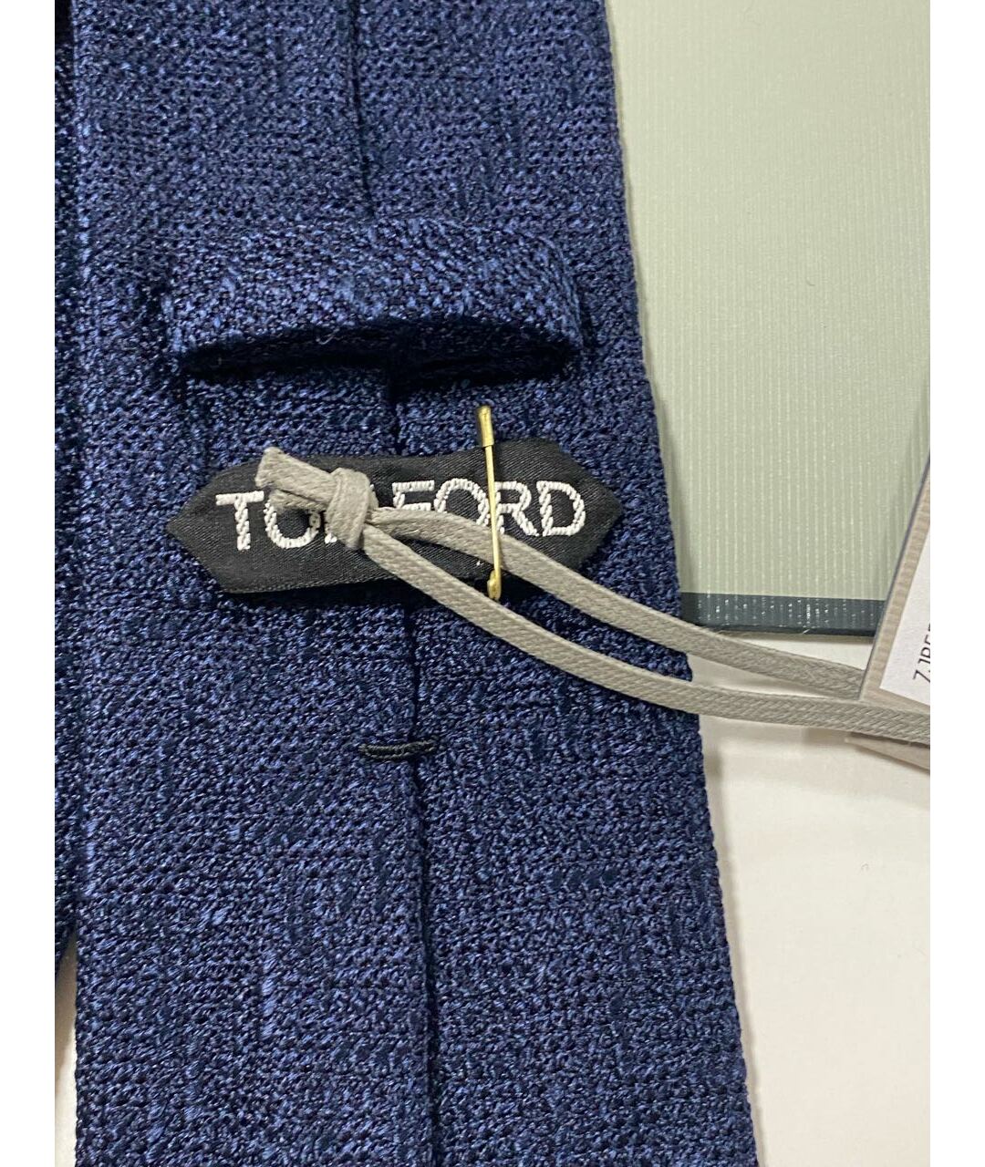 TOM FORD Темно-синий шелковый галстук, фото 3