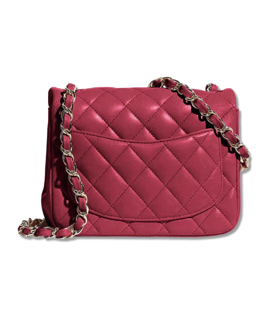CHANEL Бордовая кожаная сумка через плечо, фото 2
