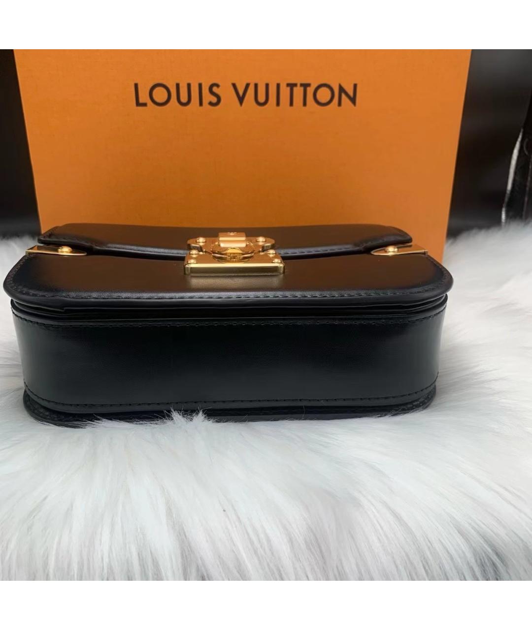 LOUIS VUITTON Черная кожаная сумка через плечо, фото 3