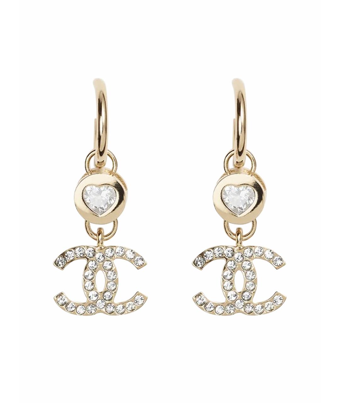CHANEL Золотые позолоченные серьги, фото 1