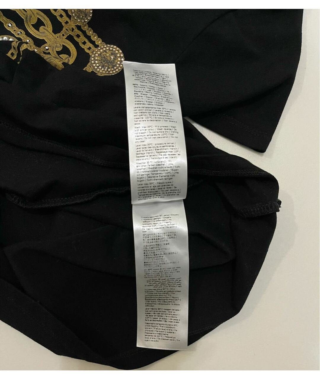 LIU JO Черная хлопко-эластановая футболка, фото 8