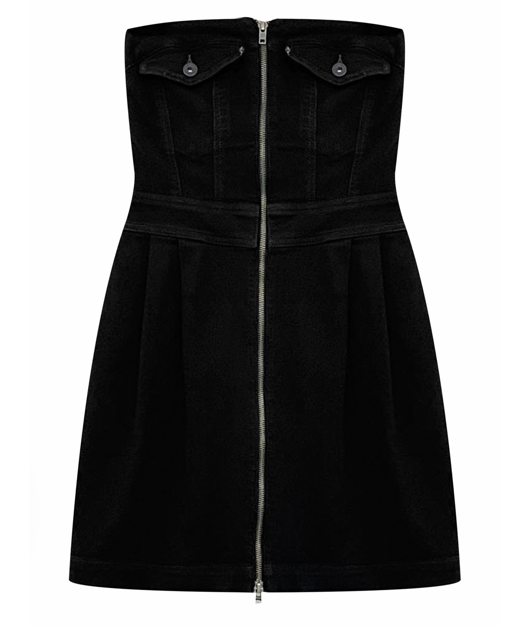 LEVI'S Черное хлопко-эластановое повседневное платье, фото 1