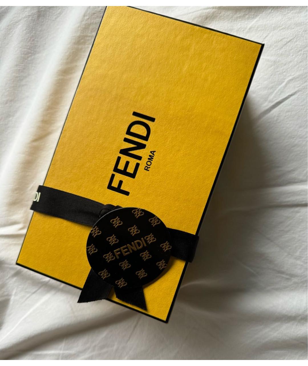 FENDI Коричневые пластиковые солнцезащитные очки, фото 4