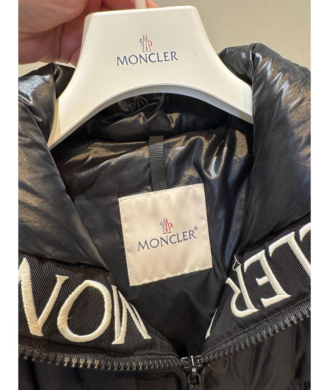 MONCLER Черный пуховик, фото 3