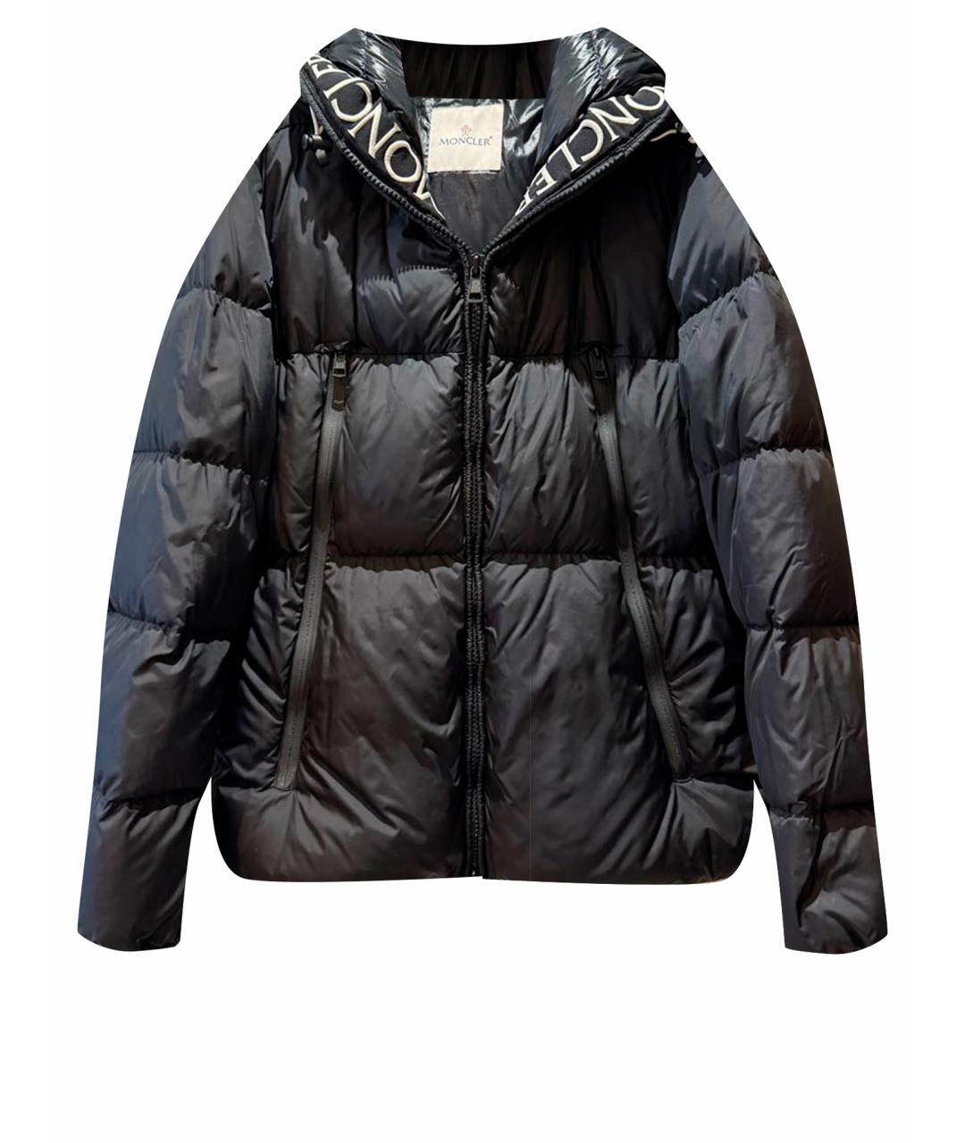 MONCLER Черный пуховик, фото 1