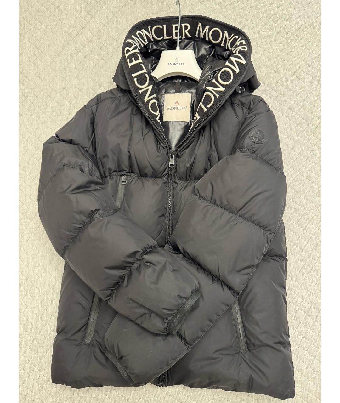 MONCLER Черный пуховик, фото 7