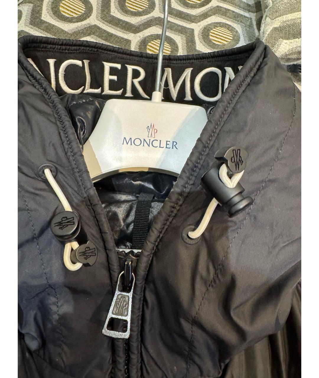 MONCLER Черный пуховик, фото 4