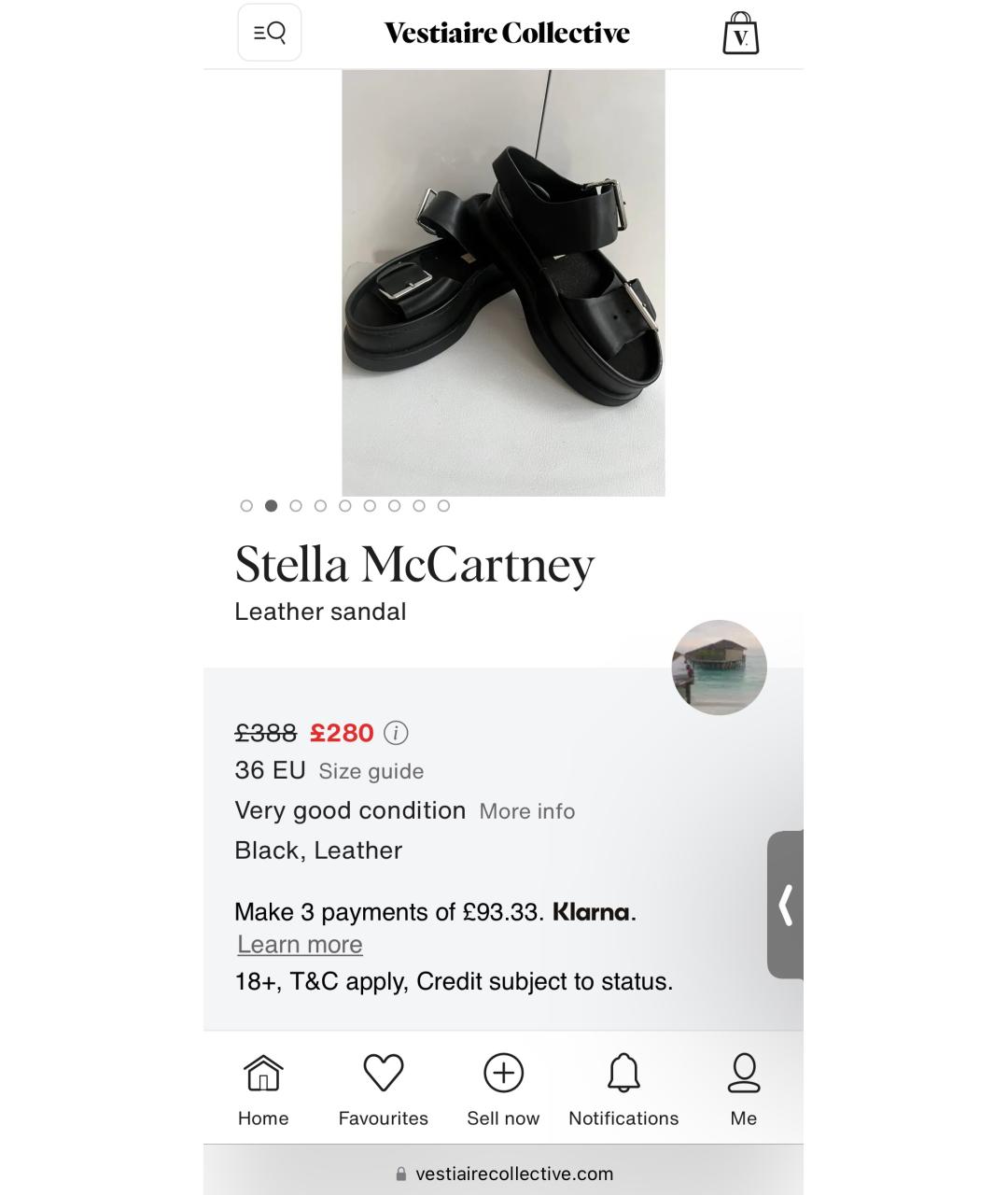 STELLA MCCARTNEY Черные босоножки из искусственной кожи, фото 4