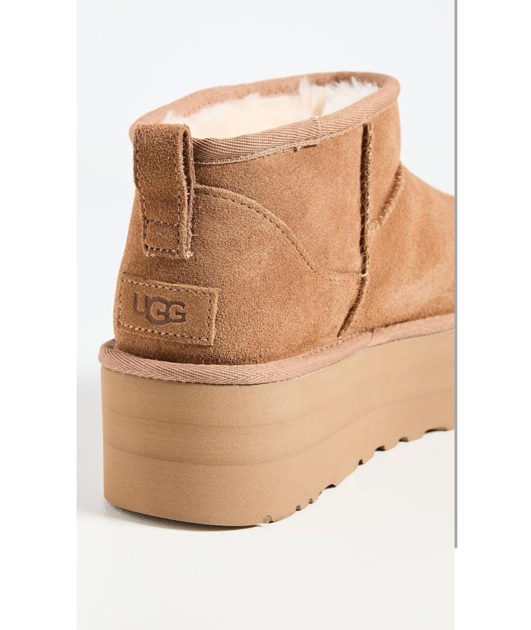 UGG AUSTRALIA Оранжевое замшевые ботинки, фото 3