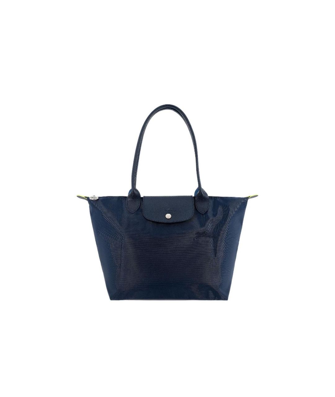 LONGCHAMP Темно-синяя жаккардовая сумка тоут, фото 1