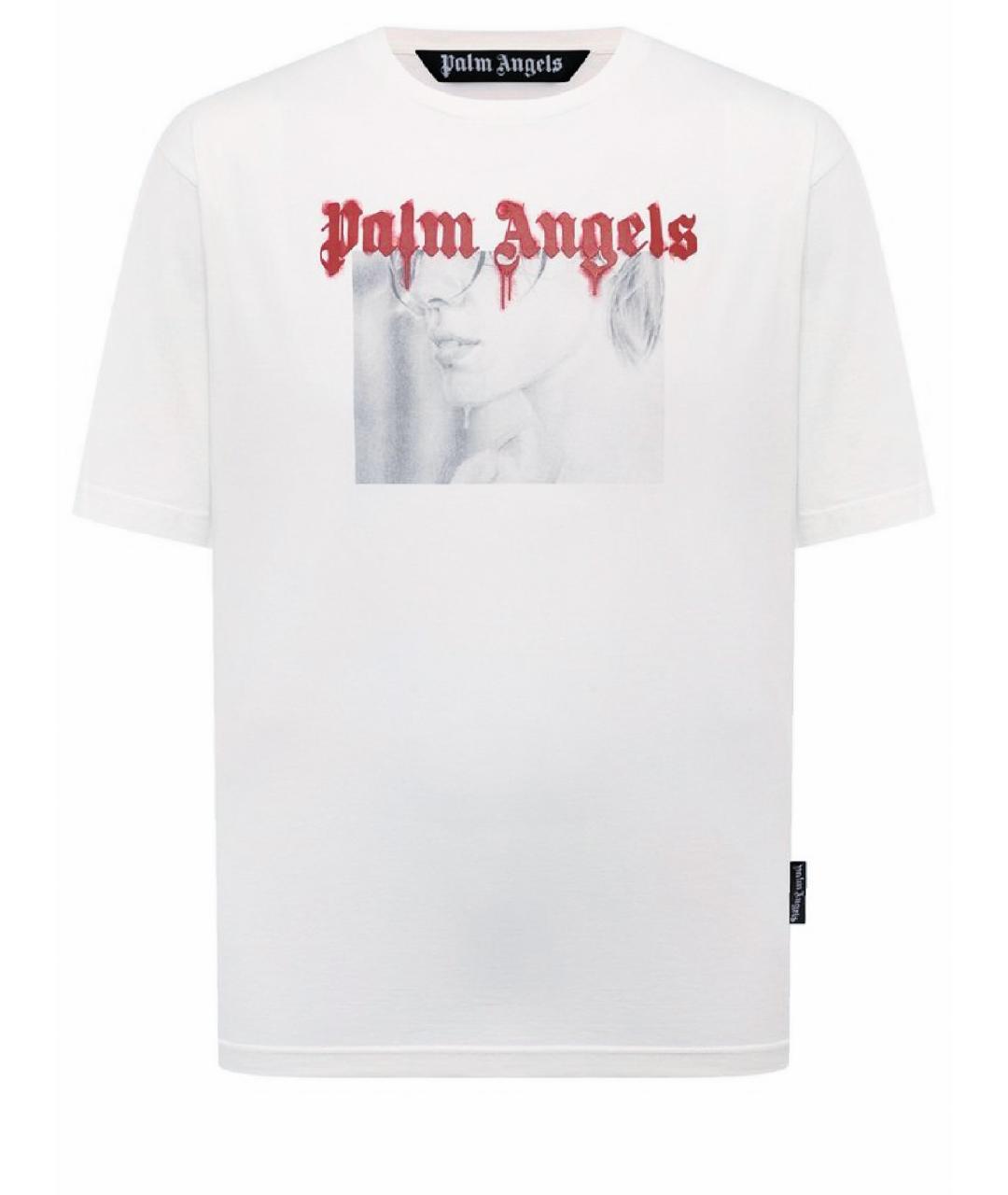 PALM ANGELS Бежевая хлопковая футболка, фото 1