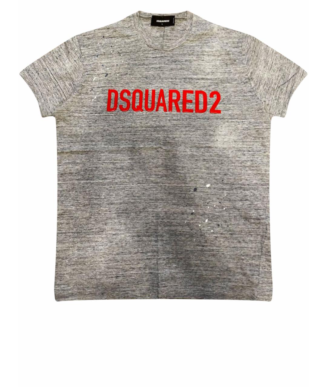 DSQUARED2 Серая хлопковая футболка, фото 1