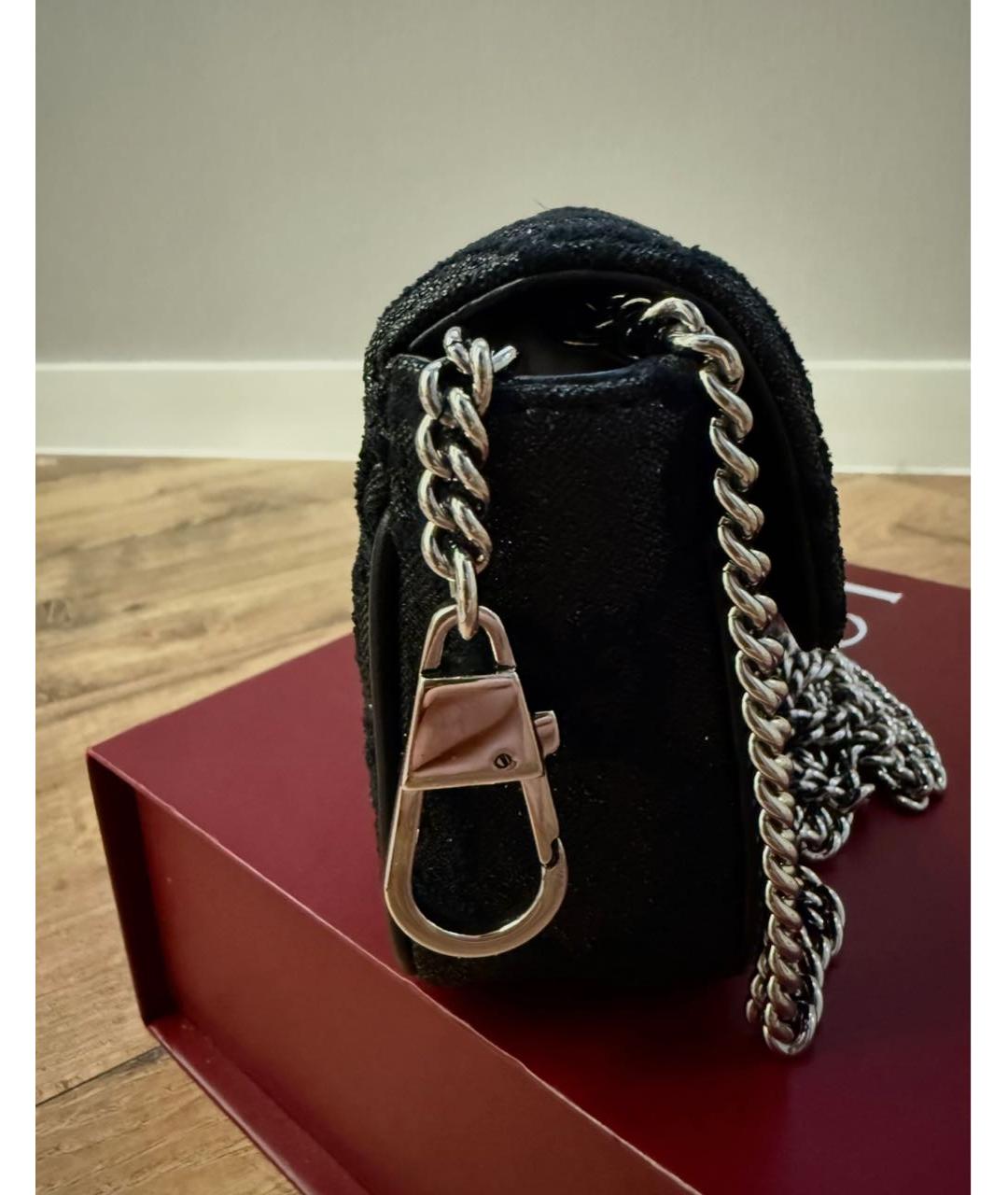 GUCCI Черная жаккардовая сумка через плечо, фото 5