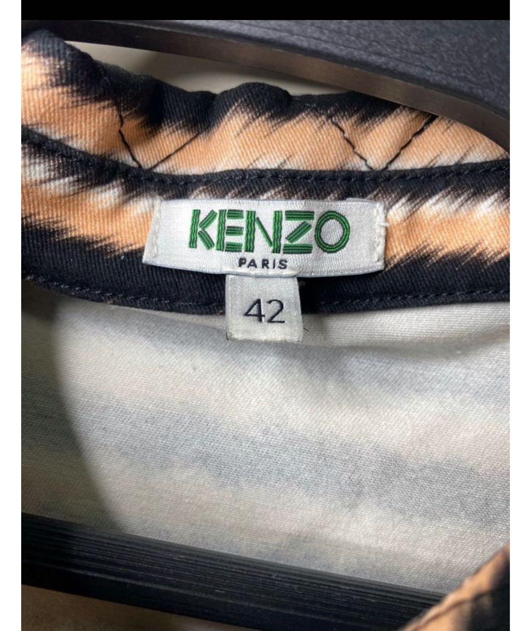 KENZO Оранжевое хлопковое повседневное платье, фото 5