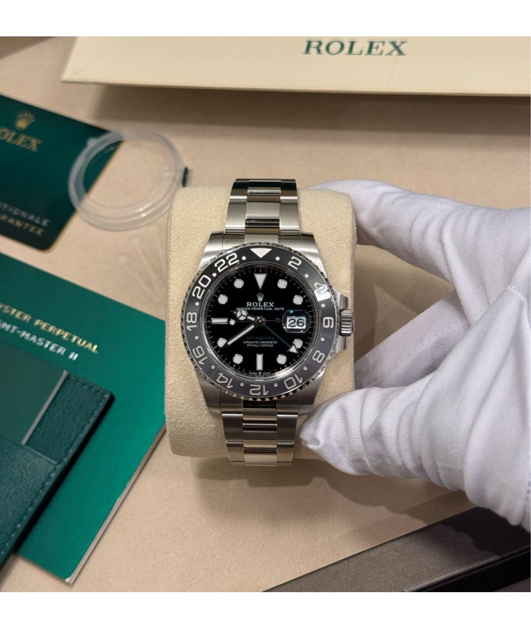 ROLEX Антрацитовые металлические часы, фото 6