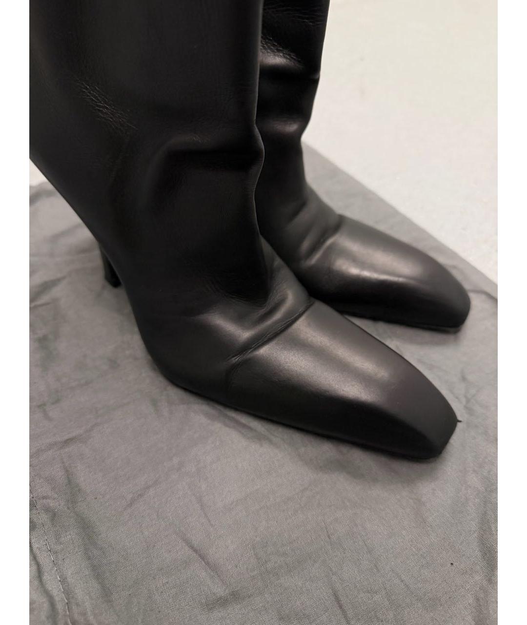 BALENCIAGA Черные кожаные ботильоны, фото 8