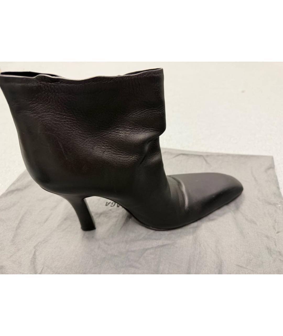 BALENCIAGA Черные кожаные ботильоны, фото 5