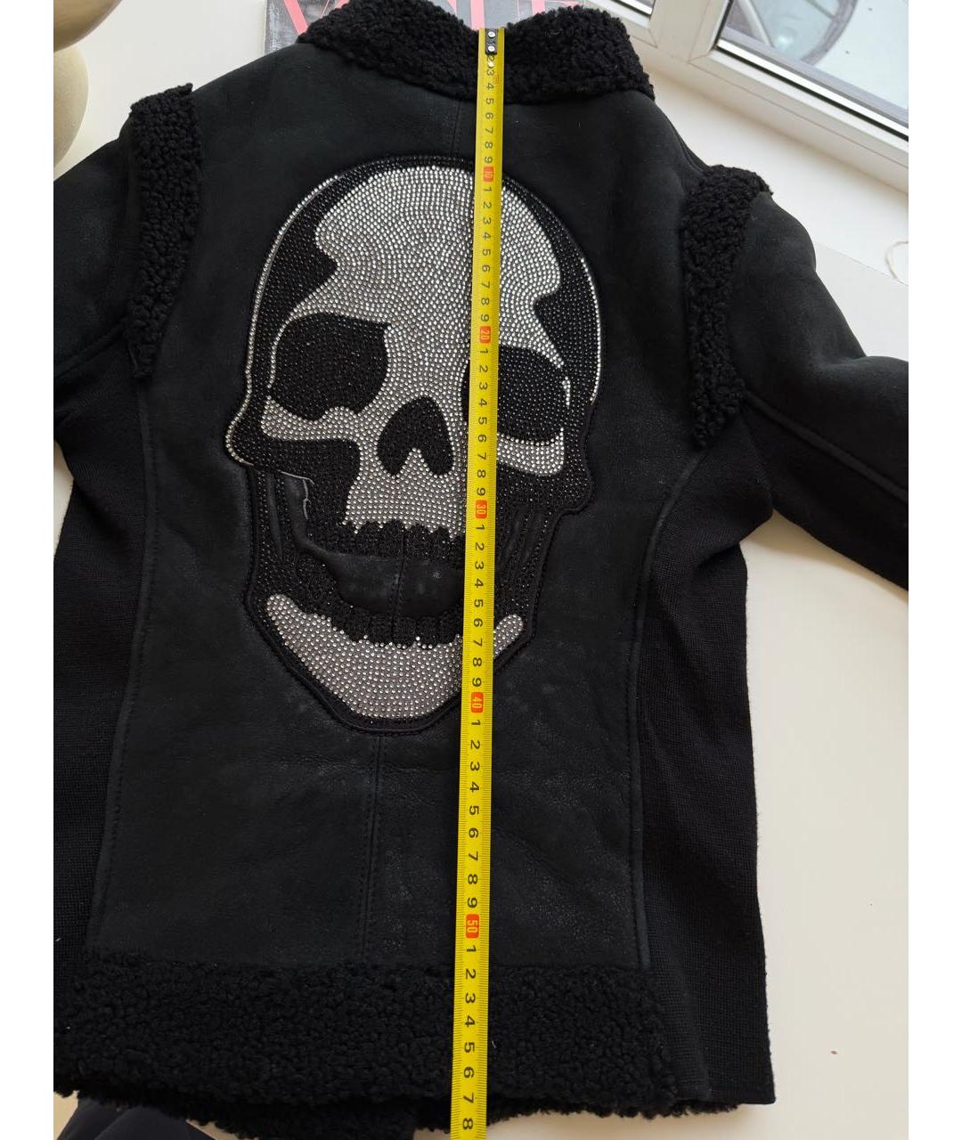 PHILIPP PLEIN Черная меховая дубленка, фото 4